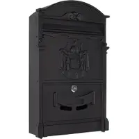 Rottner Brievenbus Sophia - 41 x 26 x 9 cm - Zwart