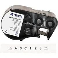 Brady M4C-375-595-WT-BK tape vinyl zwart op wit | 9,53 mm x 7,62 m (origineel)