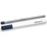 LifeStraw Sip - Herbruikbaar Roestvrijstalen Waterfilter Rietje met Draagtas, Verwijdert Microplastics, Bacteriën en Parasieten