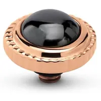 Melano Twisted Smooth Gem Steentje Hematite | Rosé