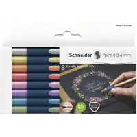 Schneider rollerball metallic - Paint-It 050 - lijnbreedte 0.4mm - 8 stuks - S-ML05011502
