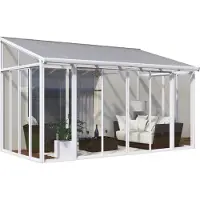 Palram - Canopia Palram - Serre, Veranda En Solarium Sanremo - Helder - Wit - 556x294cm