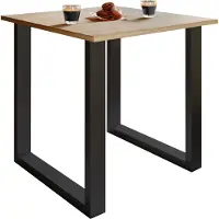 VCM Premium houten eettafel | H. 76 x B. 80 x D. 50 cm | Keukentafel Eettafel Xona U