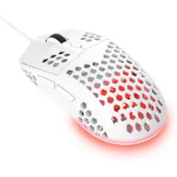 Trust GXT 928W Helox - Gaming Muis - Bedraad - 6400 DPI - RGB Verlichting - Ultralicht - Wit