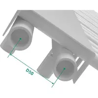 Neu.haus Handdoekradiator Kviteseid 50 mm wit 146x45x6,6 cm []