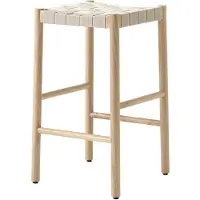 &tradition Betty TK7 barkruk oak, natuurkleurige gevlochten linnen zitting