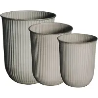 DBKD Out stripe bloempot 3-pack Beige
