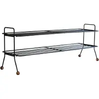 Maze Bill Shoe Shelf L Zwart-donkerbruin