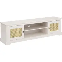 DOMUS Linda-Tv-meubel - 2-deurs - Wit Grenen