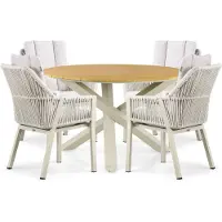 Lifestyle Garden Furniture Lifestyle Verona/Ancona 125 cm dining tuinset 5-delig