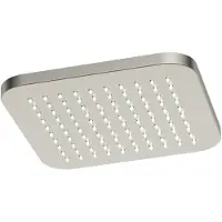 Hotbath Gal GL100 Hoofddouche Vierkant 22cm - Geborsteld Nikkel - Messing - Kranen, Douchekranen, Hoofddouches - 8721321490043 - Kranen, Douchekranen, Hoofddouches