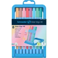 Schneider balpen - Slider Edge pastel - penpunt XB 1,4mm - 8 stuks assorti kleuren - S-152289