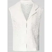 Christian Berg Relaxed fit gehaakt gilet met ajourpatroon