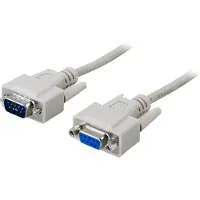 Deltaco DEL-38H, Verlengkabel DB9, 15m, grijs