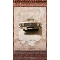 Living Walls The Wall II - Bruin - Stenen Muur - 392431
