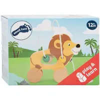 Small Foot - Houten Trekfiguur met Motoriekspiraal Safari