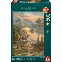 Schmidt - Legpuzzel - Pracht aan de oever van het meer - Thomas Kinkade Studios - 500 stukjes - Kinderen - vanaf 10 jaar