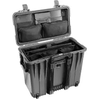 Peli Case 1447 Bovenladerkoffer Medium zwart met vakverdelers en office divider set