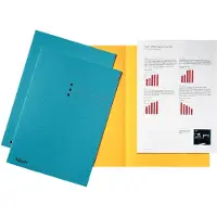Esselte inlegmap karton met gelijke kanten en lijnbedrukking blauw A4 (100 stuks)