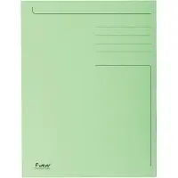 Exacompta 50x FOREVER bedrukte map met 3 kleppen - 280gm2 - 24,5x35 cm voor folio - Grasgroen - 449013E