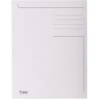 Exacompta 50x FOREVER bedrukte map met 3 kleppen - 280gm2 - 24x32 cm voor A4 - Grijs - 448019E