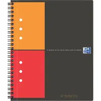 Hamelin 100102880 Collegeblok Grijs, Oranje, Rood DIN A5+ Geruit Aantal paginas: 80