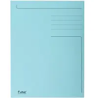 Exacompta 50x FOREVER bedrukte map met 3 kleppen - 280gm2 - 24,5x35 cm voor folio - Lichtblauw - 449006E
