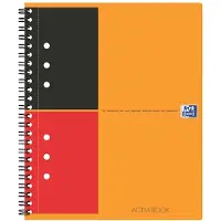 Oxford International Schrijfblok A5+ Gelinieerd Spiraal gebonden PP (Polypropeen) Kleurenassortiment Geperforeerd 160 Pagina's 160 Vellen