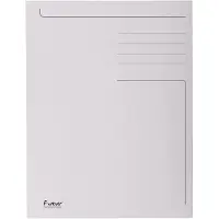 Exacompta 50x FOREVER bedrukte map met 3 kleppen - 280gm2 - 24,5x35 cm voor folio - Grijs - 449019E