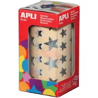 APLI Kids stickers op rol, ster, 2360 stuks, metallic zilver - 2 stuks