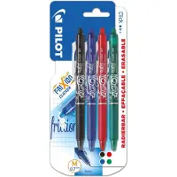 Pilot intrekbare roller FriXion Ball Clicker | medium punt | 0 | 7 mm | blister met 4 stuks