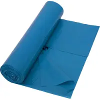 Merkloos Vuilniszak 38 micron, ft 70 x 110 cm, 120 liter, blauw, rol van 25 stuks
