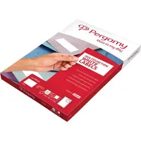 Pergamy witte etiketten, ft 105 x 48, rechte hoeken, pak van 1200 etiketten - 2 stuks