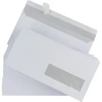 Gallery enveloppen formaat 110 x 220 mm venster rechts stripsluiting doos van 500 stuks