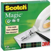 Scotch Plakband Magic 810 Transparant 25 mm (B) x 66 m (L) Cellulose