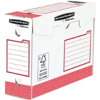 BANKERS BOX basic archiefdozen 100mm 9,5 x 24,5 x 33 cm, rood, 20 stuks