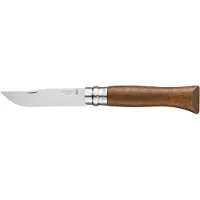 Opinel No. 09, 002425, Satin Stainless Steel, Walnut Wood zakmes