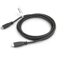Equip USB-kabel 2 meter USB 2.0 USB C Zwart