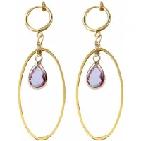 Charme Bijoux Klem oorbellen- Montana- goudkeurig licht lila- geen gaatje-