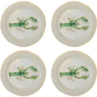 Bloomingville Creative Collection Green Stoneware Hadden set van 4 borden, 21 cm