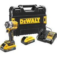 DeWalt DCF921H2T-QW 18V Li-ion Accu Compact Slagmoersleutel Set (2x 5.0Ah Accu) In TSTAK - 406Nm - 1/2''