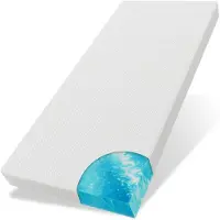 ELONEO Gel Topper 100x200 cm – 8 cm Hoog – Traagschuim Matrastopper met 3D Mesh Hoes & Hoeklussen