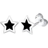 Elli Oorbellen 'Sterne' zwart / zilver