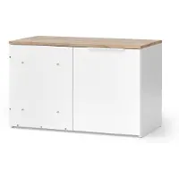Vicco Wido Hoekladenkast – 80 x 50 cm met deur Wit/Sonoma