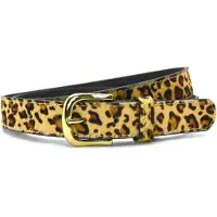 Take It Leren Riem 3 cm Panter