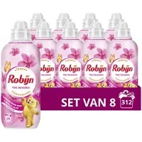Robijn - Wasverzachter - Pink Sensation - 8 flessen - 312 wasbeurten - Voordeelverpakking
