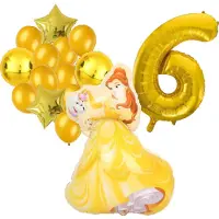 Amscan Belle ballonnen pakket - Belle en het Beest - 89x64cm - Folie Ballon - Prinses - Themafeest - 6 jaar - Verjaardag - Ballonnen - Versiering - Helium ballon
