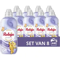 Robijn Wasverzachter - Puur & Zacht - 8 Stuks - 440 Wasbeurten - Voordeelverpakking