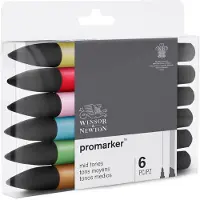 Winsor & Newton promarker Mid tones 6 set