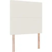 vidaXL Hoofdbord Crème 100 cm Corduroy stof
